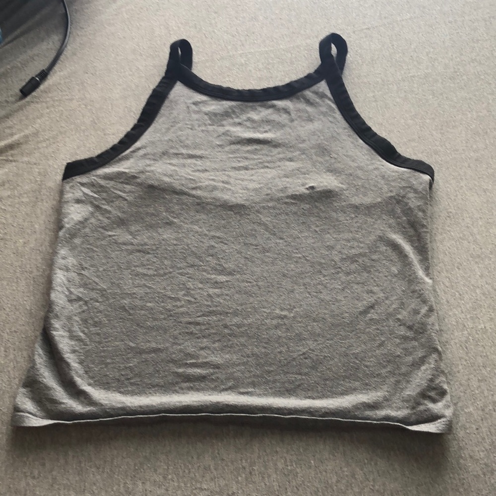 Cute black and gray crop top from garage size L!!